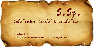 Sándor Szókratész névjegykártya